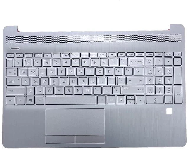 Main image of L52155-001 Replacement for HP 15T-DW200 15T-DW300 15Z-GW000 15-DW3032CL 15T-DW 15-DW 15-GW 15s-du Laptop Upper Top Cover Case Palmrest NOT-Backlit US Keyboard Touchpad Assembly Part Sliver