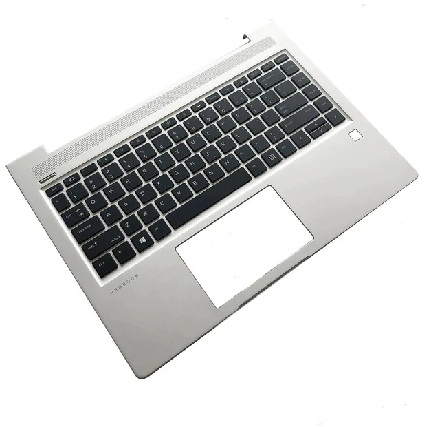 Alt view image 4 of 7 - L44588-001 L38138-001 L44588-001 Replacement for HP ProBook 445R 440 445 G6 440 G7 Laptop Upper Top Cover Case Palmrest Backlit US Keyboard Assembly Part Sliver