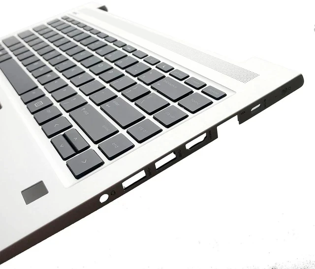Alt view image 6 of 7 - L44588-001 L38138-001 L44588-001 Replacement for HP ProBook 445R 440 445 G6 440 G7 Laptop Upper Top Cover Case Palmrest Backlit US Keyboard Assembly Part Sliver