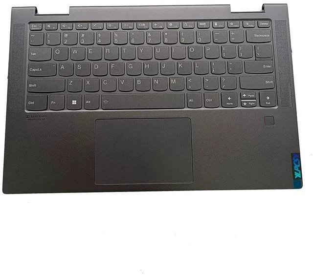 Main image of Replacement for Lenovo Yoga 7 14ITL5 7-14ITL5 82BH Laptop Upper Top Cover Case Palmrest Backlit US Keyboard Touchpad Assembly Part 5CB1A16224 Gray