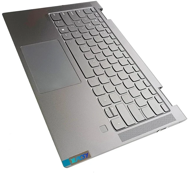 Alt view image 2 of 7 - Replacement for Lenovo Yoga 7 14ITL5 7-14ITL5 82BH Laptop Upper Top Cover Case Palmrest Backlit US Keyboard Touchpad Assembly Part 5CB1A16224 Gray