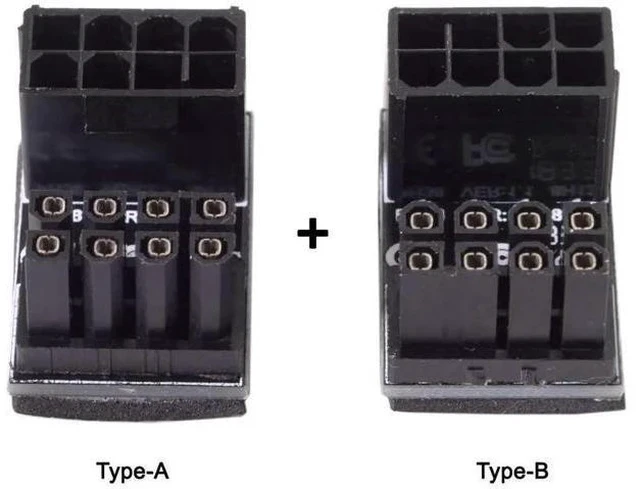 Alt view image 5 of 5 - 180 Degree U-Turn ATX 8Pin Female to Male GPU Power Angled Adapter for Desktop Graphics Cards