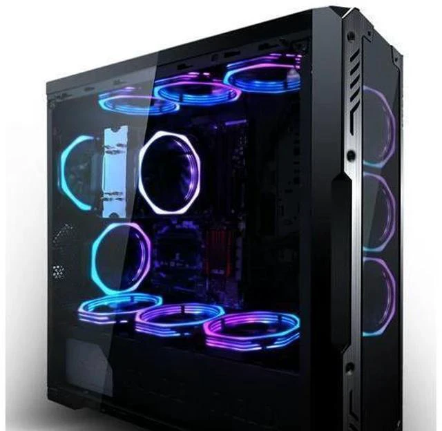 Main image of 8pcs fan + remote controller pwm cpu rgb fan 120mm Fan Computer PC Case Fan RGB Adjust LED Fan Speed 120mm Quiet Remote Computer Cooler Cooling RGB Case Fans
