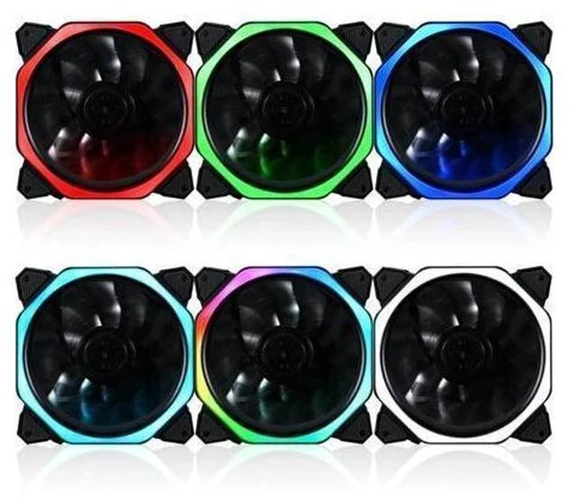 Alt view image 5 of 6 - 8pcs fan + remote controller pwm cpu rgb fan 120mm Fan Computer PC Case Fan RGB Adjust LED Fan Speed 120mm Quiet Remote Computer Cooler Cooling RGB Case Fans