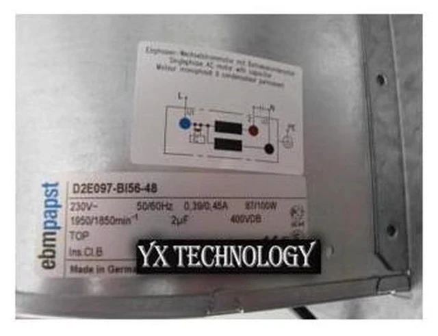 Alt view image 2 of 3 - New and original fan D2E097-BI56-48 230V 0.45V fan centrifugal fan volute 165*162*180mm