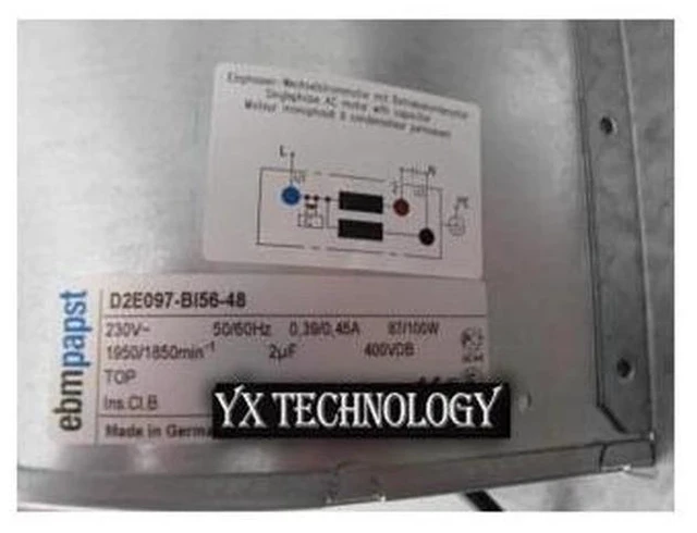 Alt view image 2 of 3 - New and original fan D2E097-BI56-48 230V 0.45V fan centrifugal fan volute 165*162*180mm