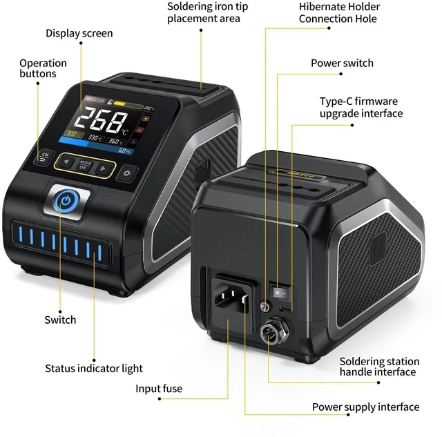 Alt view image 7 of 7 - DWS-200 200W High Power Soldering Station Kit,2 Helping Hands