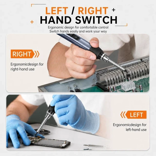 Alt view image 6 of 7 - HS01 Soldering Iron Kit DC/PD(96W/65W) 6S Fast Heating