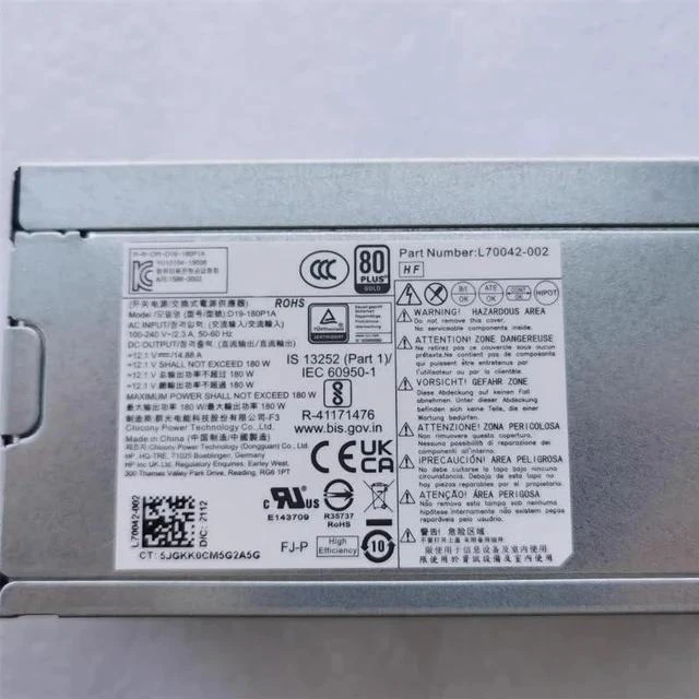 Alt view image 3 of 4 - PSU for H P 280 Pro G3 MT 180W Power Supply L70042-002 L70042-004 PCK017 D19-180P1A