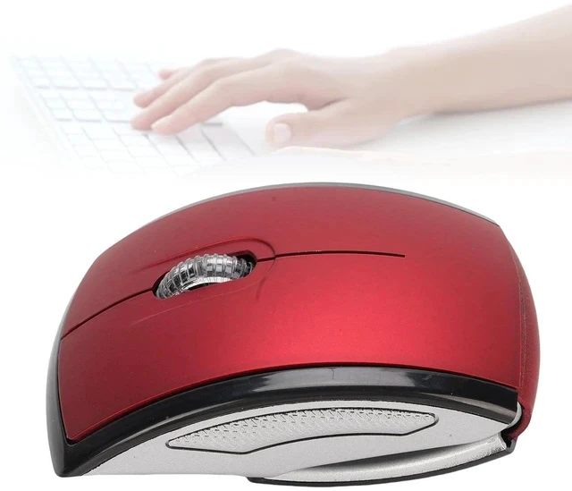 Alt view image 7 of 7 - Folding Wireless Mouse, Slim Foldable Touch Travel Mouse with 2.4 Receiver, Ergonomic Computer Mouses Magnetic Power Off Switch for Laptop PCComputer (Red)