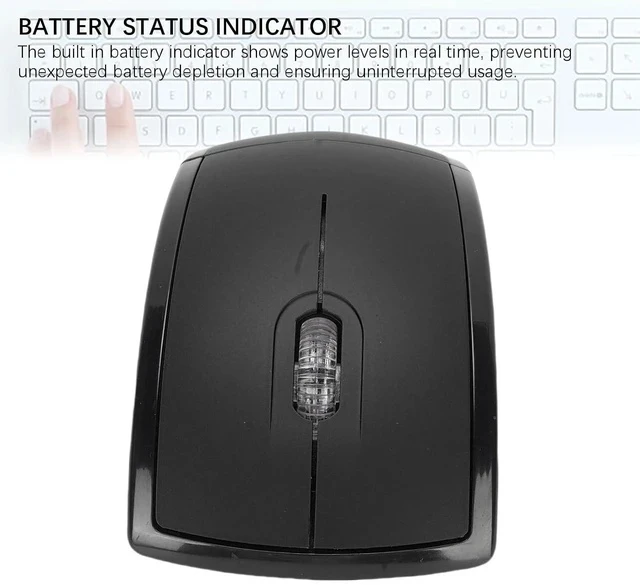 Alt view image 5 of 7 - Folding Wireless Mouse, Slim Foldable Touch Travel Mouse with 2.4 Receiver, Ergonomic Computer Mouses Magnetic Power Off Switch for Laptop PCComputer (Black)
