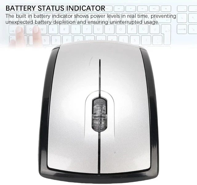Alt view image 4 of 7 - Folding Wireless Mouse, Slim Foldable Touch Travel Mouse with 2.4 Receiver, Ergonomic Computer Mouses Magnetic Power Off Switch for Laptop PCComputer (Silver)