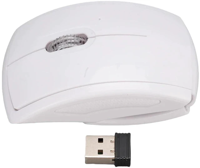 Alt view image 7 of 7 - Folding Wireless Mouse, Slim Foldable Touch Travel Mouse with 2.4 Receiver, Ergonomic Computer Mouses Magnetic Power Off Switch for Laptop PCComputer (White)