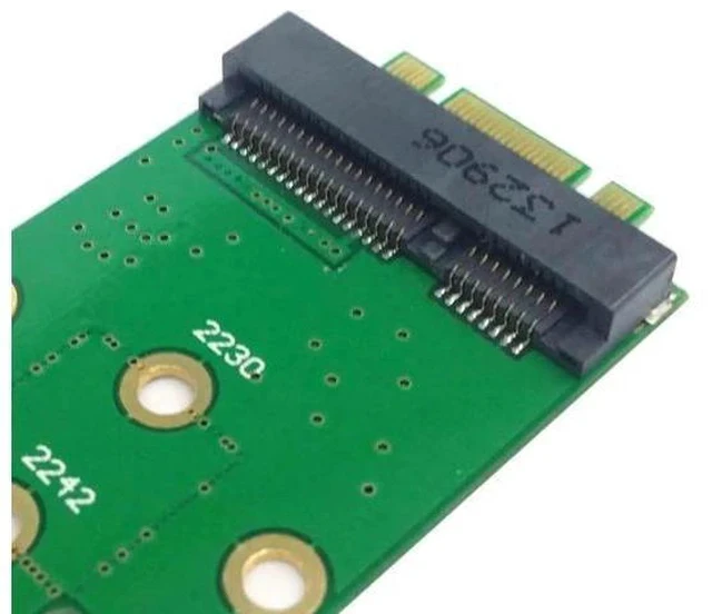 Alt view image 5 of 6 - Mini PCIe mSATA SSD to M.2 NGFF PCIe Converter Adapter PCBA Board