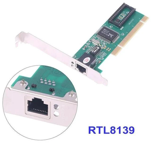 Main image of 8139D PCI Fast Ethernet Network Card Realtek RTL8139D 100Mbps Wired Adapter, Driver-Free for Desktop PC, PCI LAN NIC for Windows / Linux