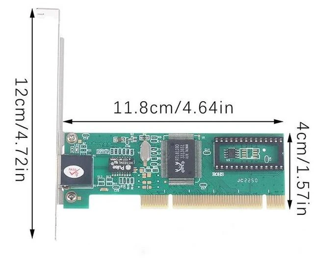 Alt view image 6 of 6 - 8139D PCI Fast Ethernet Network Card Realtek RTL8139D 100Mbps Wired Adapter, Driver-Free for Desktop PC, PCI LAN NIC for Windows / Linux