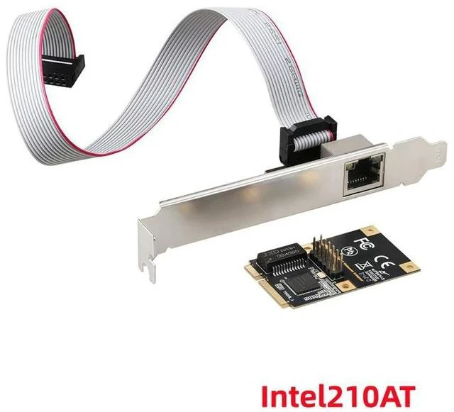 Main image of Mini PCIe Gigabit Network Card Full-Height Single Port Wired NIC, Mini PCI-E Ethernet Adapter for Industrial PC / Server, Intel I210 Chipset