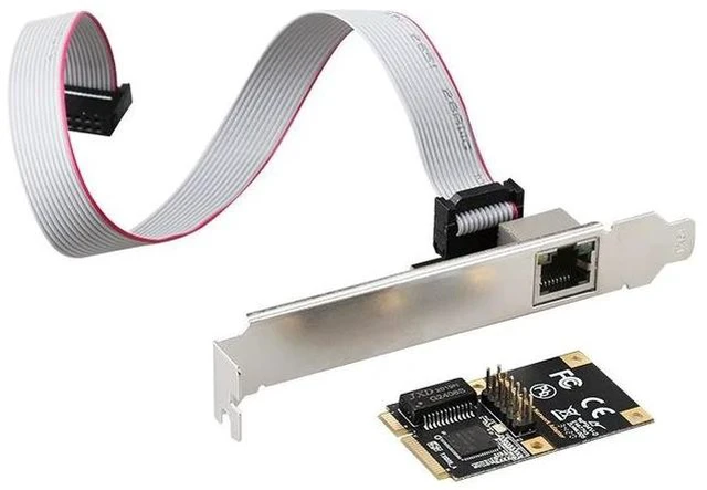 Alt view image 3 of 5 - Mini PCIe Gigabit Network Card Full-Height Single Port Wired NIC, Mini PCI-E Ethernet Adapter for Industrial PC / Server, Intel I210 Chipset