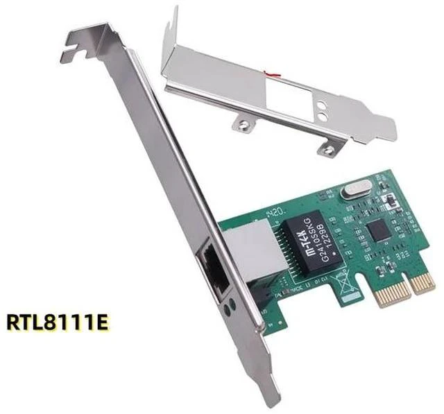 Main image of PCI-E Gigabit Ethernet Card RTL8111E 1000Mbps RJ45 Network Adapter, Driver-Free, Desktop Internal Wired LAN Controller