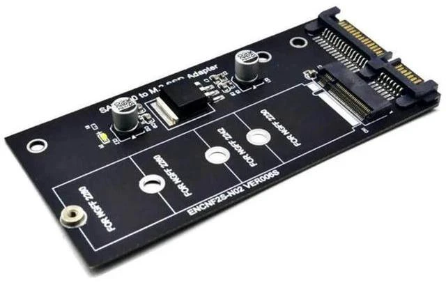 Alt view image 5 of 7 - B Key M.2 NGFF to SATA III Adapter Card, SATA3 7+5Pin M.2 SSD Converter Supports 30/42/60/80mm M.2 Drives, Black