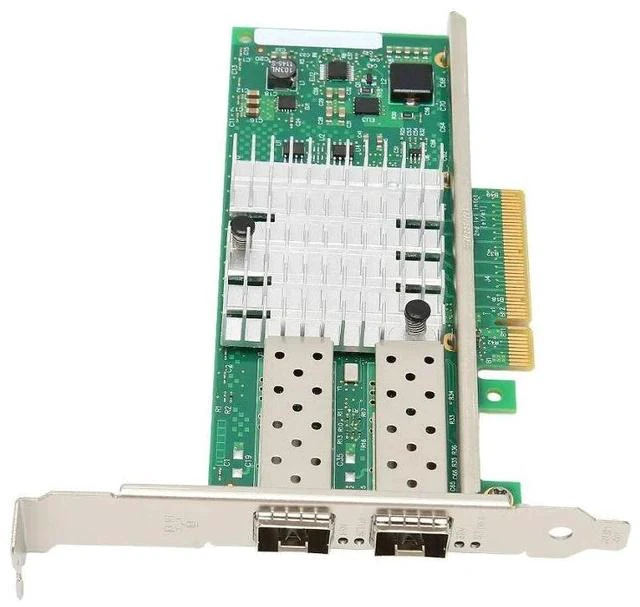 Alt view image 3 of 4 - PCIe 10G Dual SFP+ Fiber Server Network Card X520-DA2, Intel 82599 Chipset, 2 x 10Gbps SFP+ Ports, Server / Data Center / Enterprise NIC