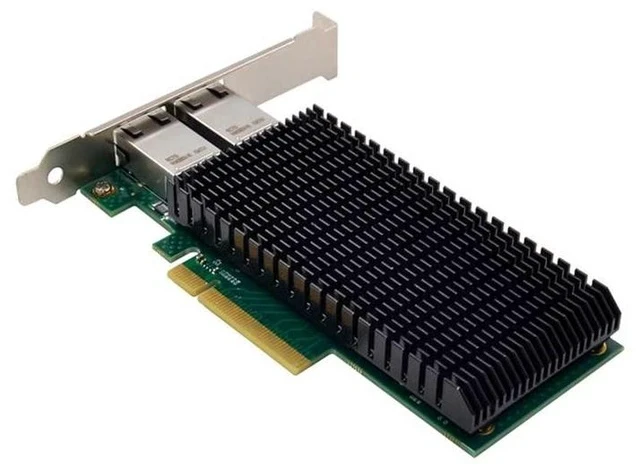 Alt view image 3 of 7 - PCIe 8X 10G Server Network Card Intel X540-T2, Dual Copper RJ45 Ports, 10GbE Ethernet Adapter for Machine Vision / Server / Data Center