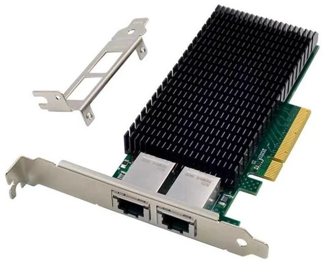 Main image of PCIe 8X 10G Server Network Card Intel X540-T2, Dual Copper RJ45 Ports, 10GbE Ethernet Adapter for Machine Vision / Server / Data Center