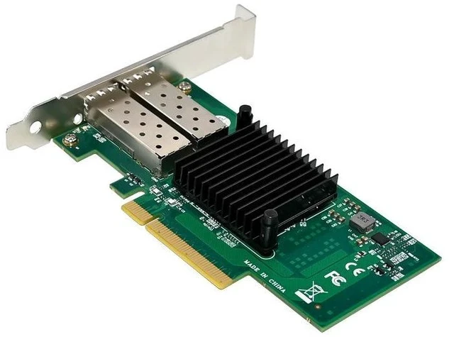 Alt view image 3 of 4 - Dual Port 10G PCIe SFP+ Network Card Intel 82599ES, X520-DA2, 2 x 10Gbps Fiber Ports, PCIe x8, for Server / Data Center / High-Performance Computing