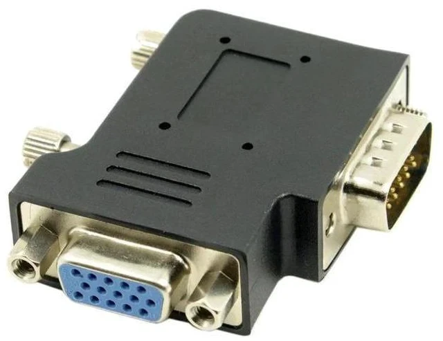 Alt view image 4 of 6 - 90 Degree VGA Male to Female Adapter, HDB15Pin Right Angle SVGA D-Sub Gender Changer for Monitor, Projector, Graphics Card