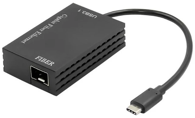 Alt view image 2 of 4 - RTL8153 Type-C to SFP Gigabit Fiber Ethernet Adapter USB-C to 1000Mbps SFP Fiber Network Card, SFP Port LAN Adapter for Laptop / MacBook / Tablet