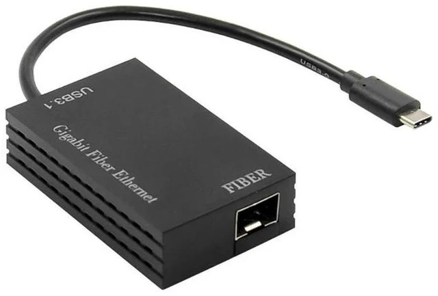 Main image of RTL8153 Type-C to SFP Gigabit Fiber Ethernet Adapter USB-C to 1000Mbps SFP Fiber Network Card, SFP Port LAN Adapter for Laptop / MacBook / Tablet