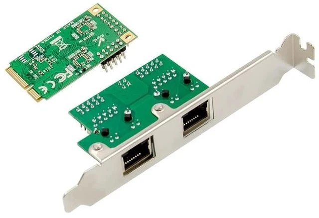 Alt view image 3 of 5 - Mini PCIe Dual Port Gigabit Network Card 2 x RJ45 1000Mbps Ethernet Adapter, RTL8111F + ASM1182 Chipset, for Industrial / Embedded Systems