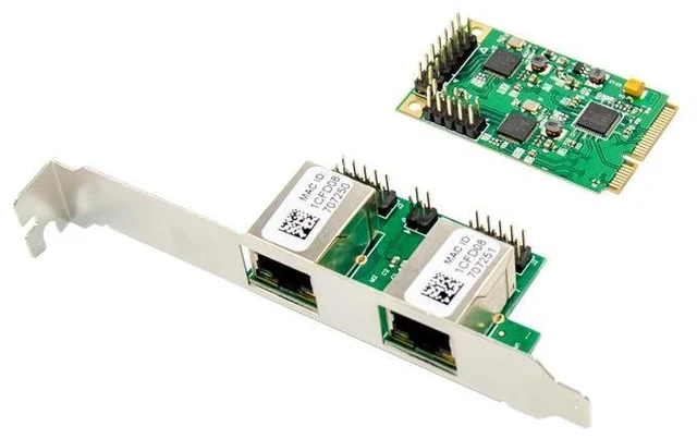 Alt view image 4 of 5 - Mini PCIe Dual Port Gigabit Network Card 2 x RJ45 1000Mbps Ethernet Adapter, RTL8111F + ASM1182 Chipset, for Industrial / Embedded Systems