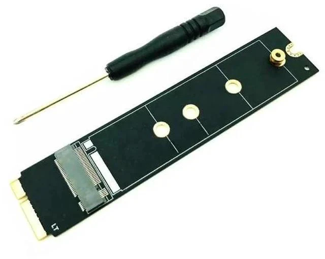 Main image of M.2 NGFF SATA SSD Adapter Card Compatible with 2012 MacBook Air A1465 A1466 MD223 MD224 MD231 MD232, Convert B+M Key SATA M.2 SSD 128GB 256GB 512GB to Original 7+17Pin Mac SSD Interface