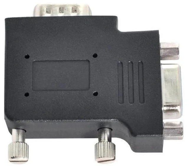 Alt view image 2 of 6 - Black Vertical Flat Left 90 Degree VGA SVGA Male to Female Extension Adapter