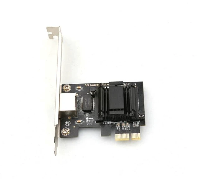Alt view image 3 of 7 - PCIe Single Port 5G Ethernet Network Card RJ45 Copper 5GBASE-T, PXE Diskless Boot, Gaming NIC, RTL8126 Chip, Wired LAN Adapter