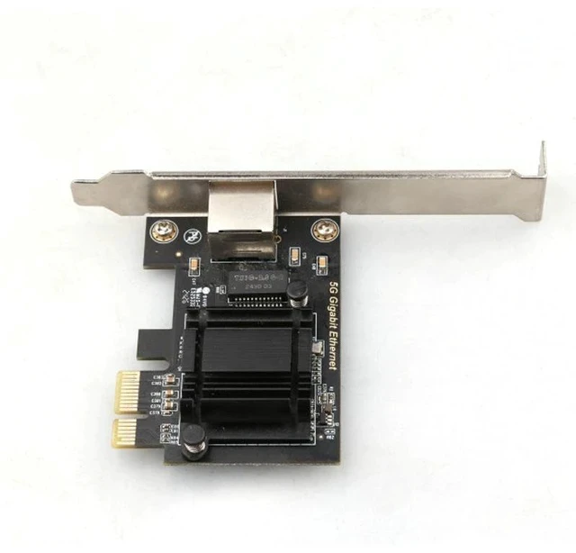 Alt view image 4 of 7 - PCIe Single Port 5G Ethernet Network Card RJ45 Copper 5GBASE-T, PXE Diskless Boot, Gaming NIC, RTL8126 Chip, Wired LAN Adapter