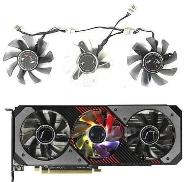 Main image of 75MM 4PIN PVA080E12R 12V 0.5A 5700 GPU fan for 5700 5700 8GB graphics card cooling fan