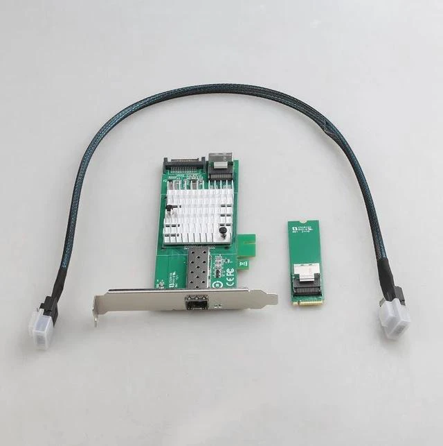 Alt view image 2 of 5 - M.2 to 10G SFP+ Fiber Network Card 82599 10Gbps Ethernet Adapter, X520-DA1, for Cybercafé / Gaming Hotel / Diskless Boot / LAN Center