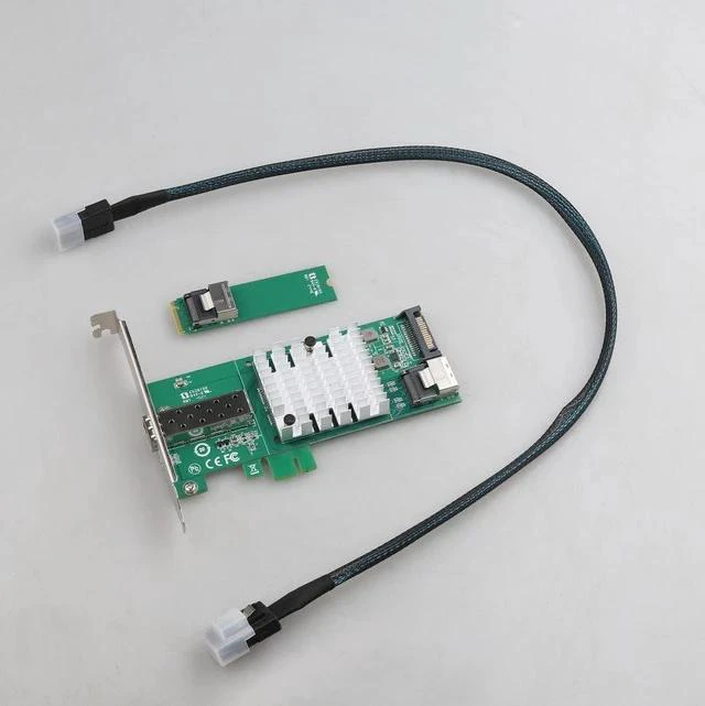 Alt view image 3 of 5 - M.2 to 10G SFP+ Fiber Network Card 82599 10Gbps Ethernet Adapter, X520-DA1, for Cybercafé / Gaming Hotel / Diskless Boot / LAN Center