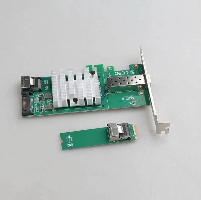 Alt view image 5 of 5 - M.2 to 10G SFP+ Fiber Network Card 82599 10Gbps Ethernet Adapter, X520-DA1, for Cybercafé / Gaming Hotel / Diskless Boot / LAN Center