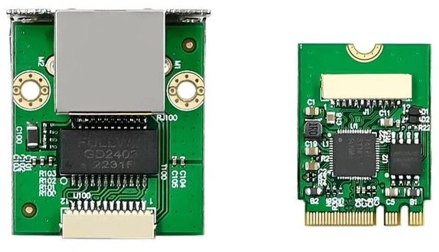 Alt view image 2 of 3 - M.2 A+E Key 2.5G Ethernet Network Card Intel I226 Chipset, Single RJ45 Port Server Grade NIC for Industrial Control Gaming PC Desktop Mini PC Workstation with 20cm Cable Plug and Play Windows Linux