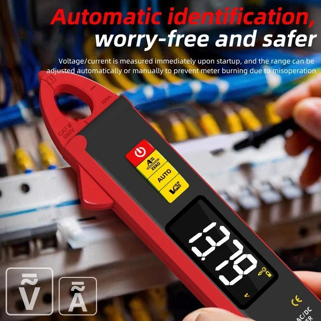 Alt view image 2 of 7 - High-Precision Smart Clamp Meter UX1 AC/DC 100A Current Tester, True RMS, Auto-Ranging, Rechargeable Fork-Type Clamp Multimeter