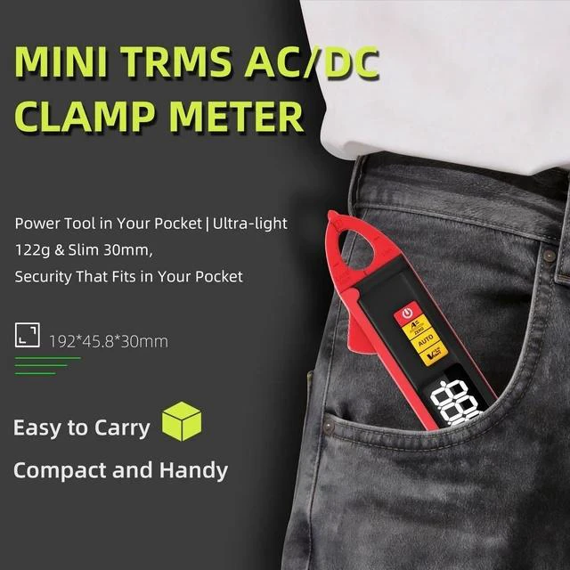 Alt view image 7 of 7 - High-Precision Smart Clamp Meter UX1 AC/DC 100A Current Tester, True RMS, Auto-Ranging, Rechargeable Fork-Type Clamp Multimeter