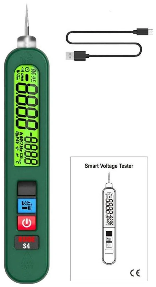 Main image of Rechargeable Electric Test Pen S4X Induction AC Voltage Tester, Non-Contact Sensing, Breakpoint Detection, with LED Illumination - S4