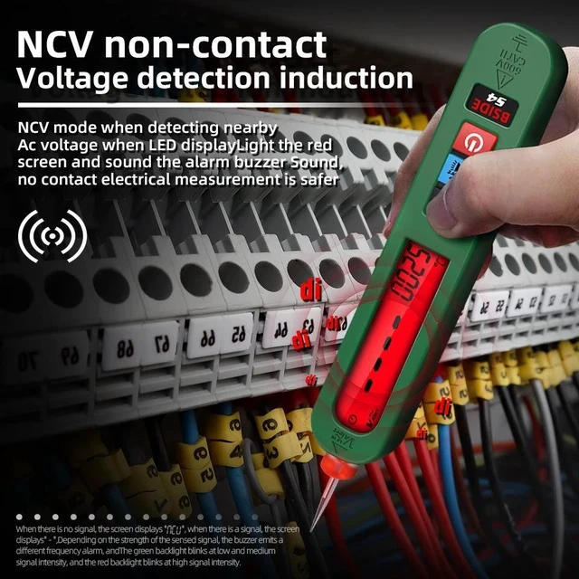 Alt view image 6 of 7 - Rechargeable Electric Test Pen S4X Induction AC Voltage Tester, Non-Contact Sensing, Breakpoint Detection, with LED Illumination - S4