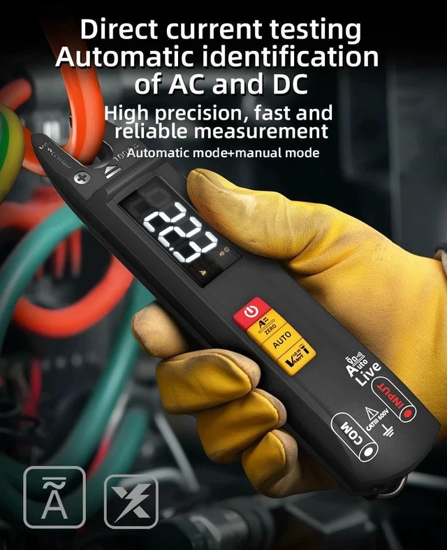 Alt view image 4 of 7 - High-Precision U-Type Fork Clamp Meter Smart AC/DC Ammeter, Auto-Ranging Digital Multimeter with True-RMS, NCV Voltage Detection & Phase/Live Wire Test