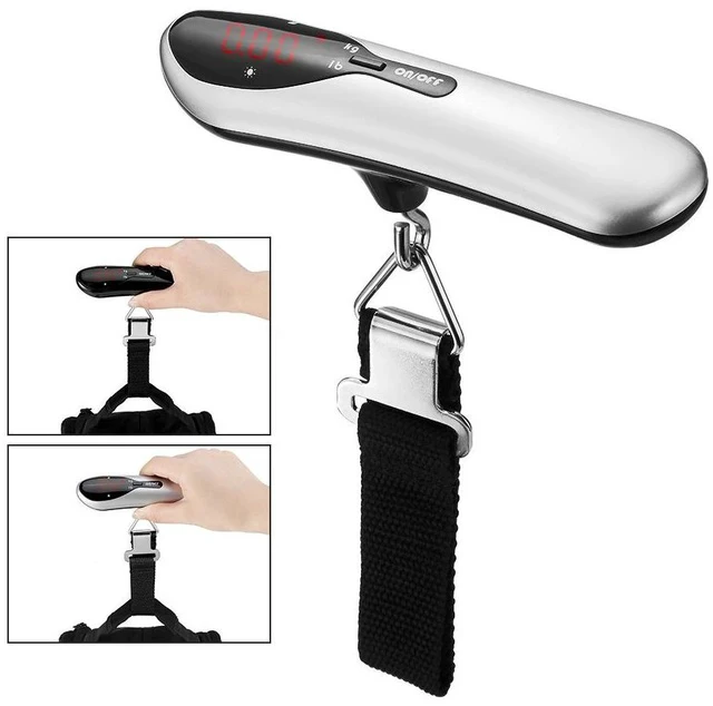 Alt view image 3 of 4 - Portable Digital Luggage Scale 50kg High-Precision Electronic Handheld Weighing Scale with LCD Display, Tare Function, for Travel, Shopping & Parcel