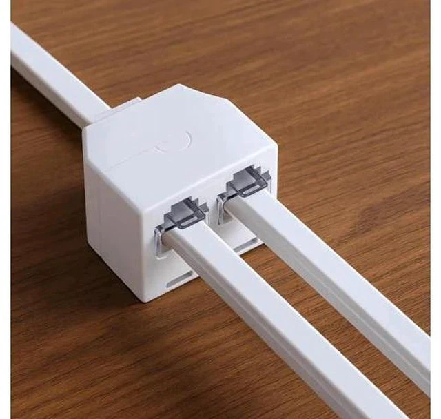 Alt view image 5 of 7 - 2 Pack White RJ11 6P4C Telephone Splitter, 1 Male to Dual Female 2-Way Landline Phone Jack Separator Adapter for Phones & Fax Machines