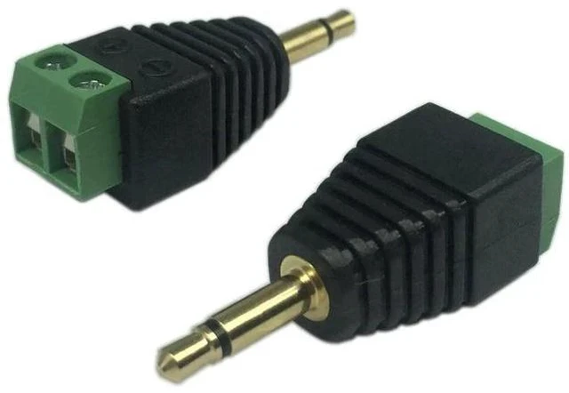 Alt view image 4 of 4 - 2 Pack Solderless 3.5mm TS Mono Male to 2-Pin Screw Terminal Adapter, Mono Audio Balun AUX Converter